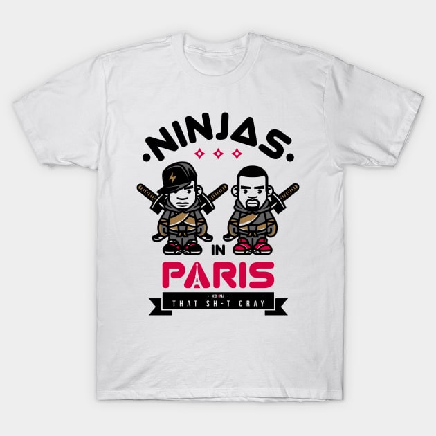 KDNJ Ninjas in Paris T-Shirt by KDNJ